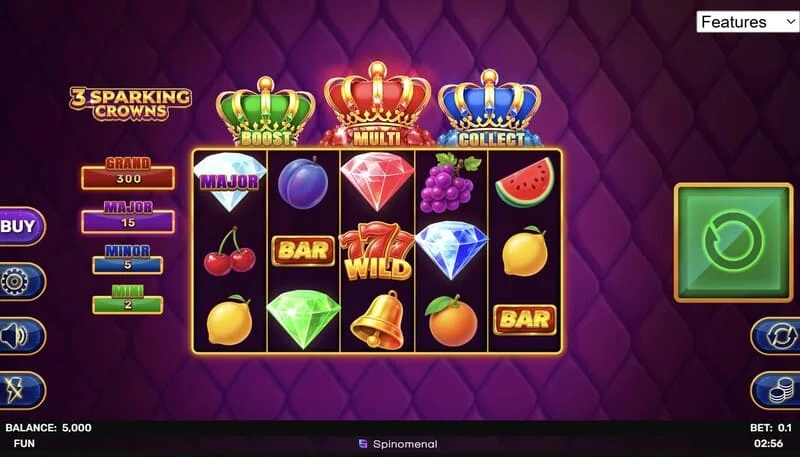 3 Sparking Crowns spelscherm